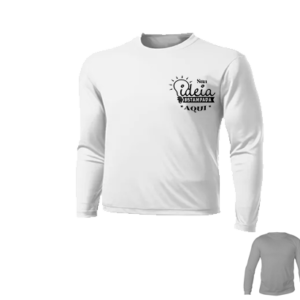 Camiseta Manga Longa Poliéster Personalizada