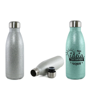 Garrafa Térmica com Glitter