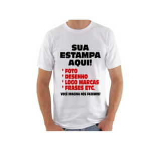 Camiseta Personalizada Unissex Com Sua Estampa Foto Imagem