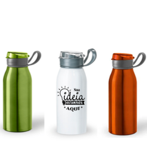 Squeeze Aluminio Personalizada 650ml com tampa e alça