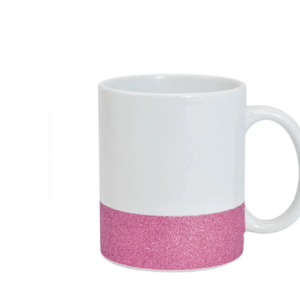 Caneca Cerâmica Base Gliter - Rosa