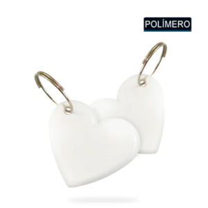 Chaveiro Coração de Plástico para Personalização