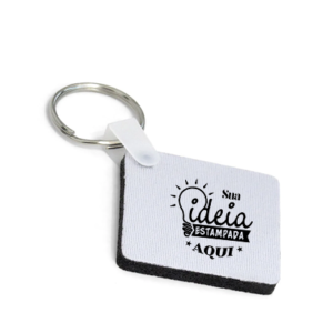 Chaveiro Quadrado Borracha PErsonalizado