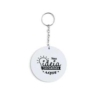 Chaveiro Redondo MDF Dupla Face
