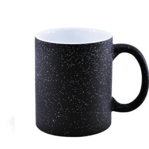 Caneca Magica Preta Glitter Colorido