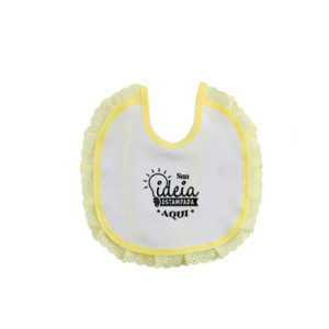 Babadores - Laise - Branco - Amarelo