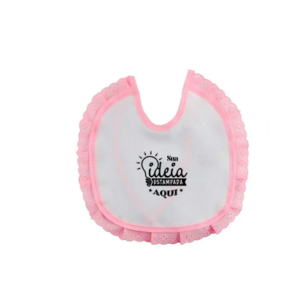 Babadores - Laise - Branco - Rosa