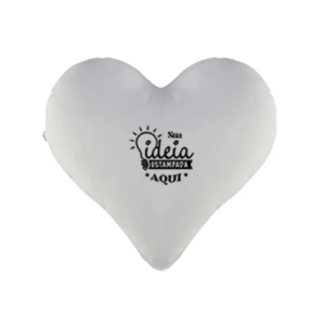 Capa de Almofada Coração Branca