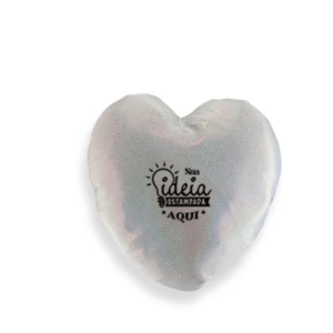 Capa de Almofada Coração Glitter Prata