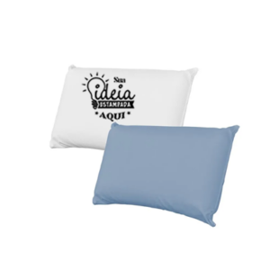 Capa para Travesseiro Branca - Azul