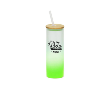 Copo Vidro 525ml - Jateado Verde