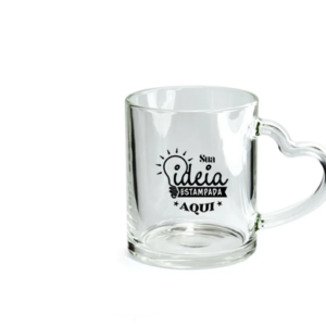 Copo Vidro Jateado Degrade Cristal