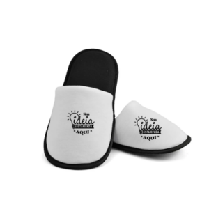 Pantufa Branco - Preto